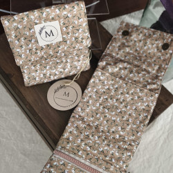 MINI ESTUCHE FLORES BEIG
