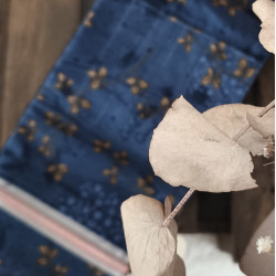 MINI ESTUCHE FLORES AZUL