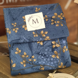 MINI ESTUCHE FLORES AZUL