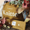Bolsa I am a Knitter Mostaza