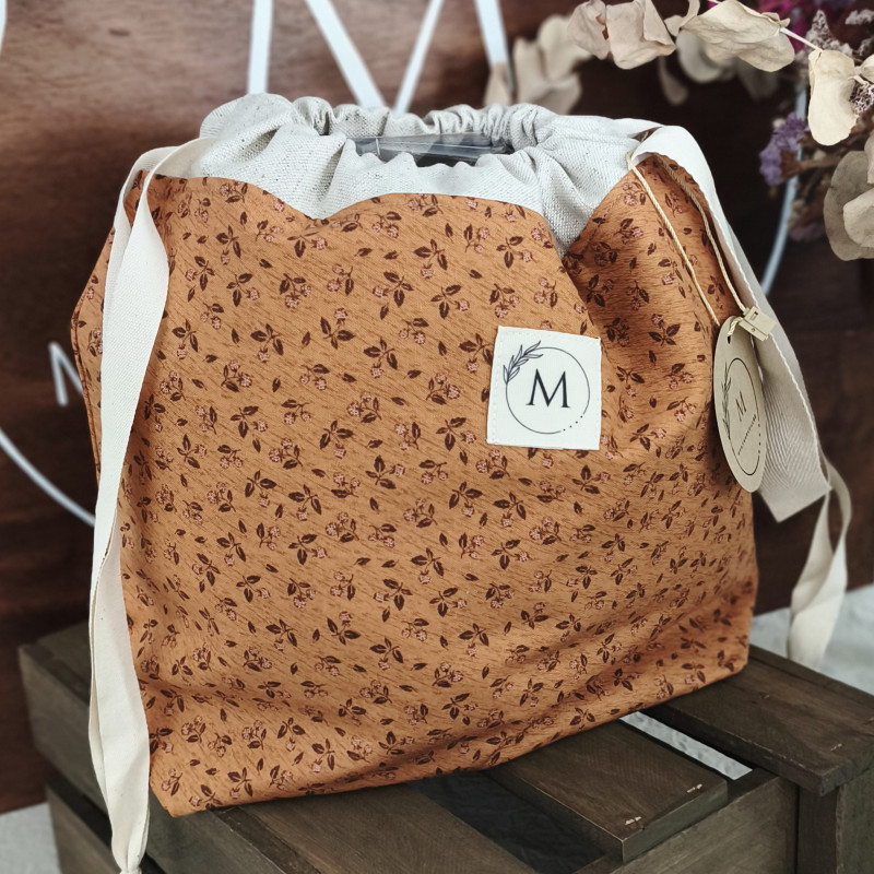 BOLSA NALA FLORES MARRÓN