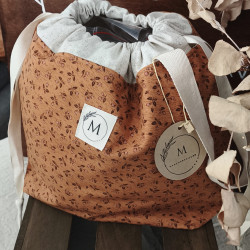 BOLSA NALA FLORES MARRÓN