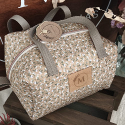 Neceser Alba flores beige