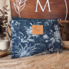 Pochette L flores azul