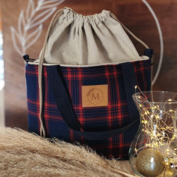 Bolso Luar cuadros  Azul