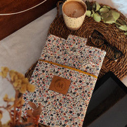 Funda libro / Tablet Flores Mostaza