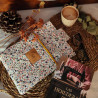 Funda libro / Tablet Flores Mostaza