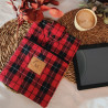 Funda libro / Tablet Cuadros Rojo
