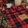 Funda libro / Tablet Cuadros Rojo
