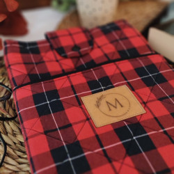 Funda libro / Tablet Cuadros Rojo