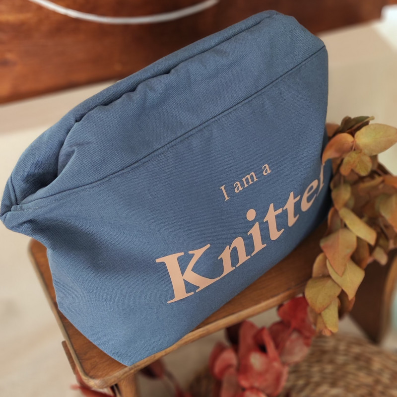 Neceser boca de Iobo knitter azul