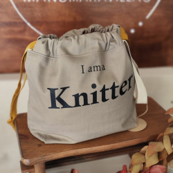 Bolsa I am a Knitter topo